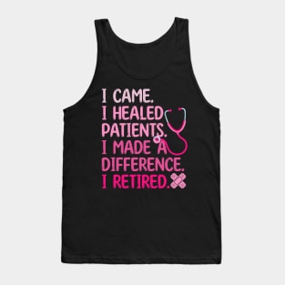 Funny Retired Nurse Doctor Medical Professional Tank Top